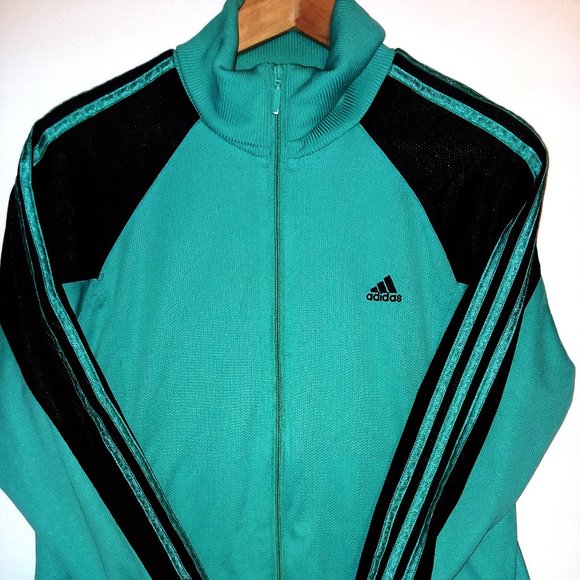 adidas Jackets & Blazers - Adidas Women's Green & Black Tracksuit Jacket Sz L